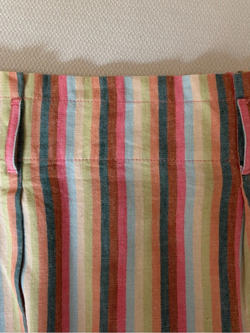 NWT American Eagle Multicolor Striped Tie-Waist Cotton Skirt Sz S Girly Preppy